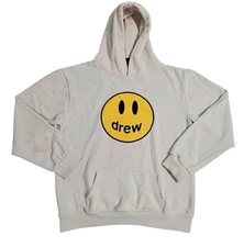 Drew House Mascot Smiley Hoodie Sweatshirt Pullover Large Beige Tan Cream
