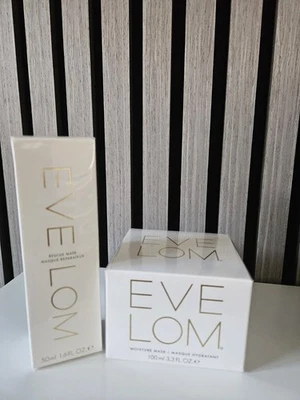 EVE LOM Moisture Mask 100ml Rescue Mask 50ml Joblot Set Brand New