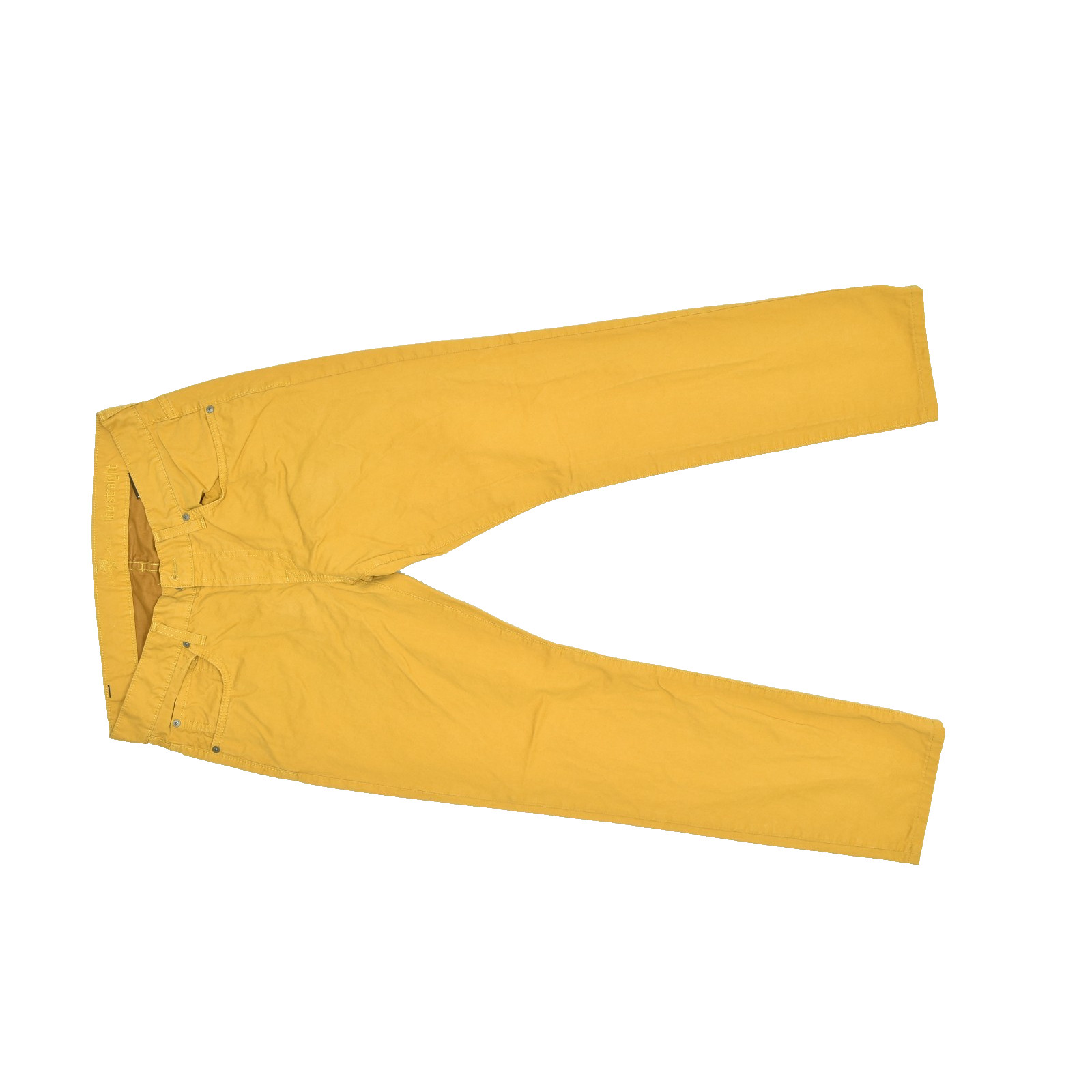 's Yellow Straight Leg Chino Jeans Pants 36x28 Usa Made