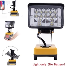 New LED Work light for Dewalt 20V Max Portable Flood Light Flashlight With USB