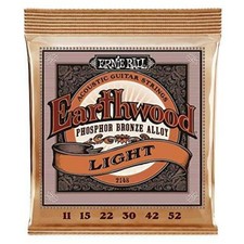 Ernie Ball Earthwood Phosphor Bronze Light Acoustic Guitar Strings - 11-52 Gauge