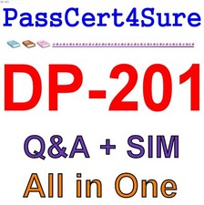 Best Exam Practice Material for DP-201 Exam Q A SIM