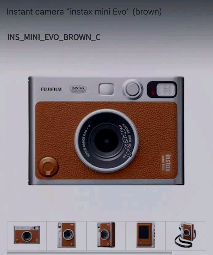 Fujifilm - INSTAX MINI Evo Instant Film Camera - Brown Japan