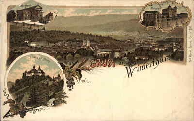 Gruss au Winterthur Switzerland c1900 Postcard