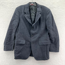 Jos A Bank Blazer Jacket Mens 40 Blue Wool 40x30 USA Made Job Suit Sport Coat
