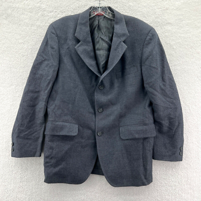 Jos A Bank Blazer Jacket Mens 40 Blue Wool 40x30 USA Made Job Suit 