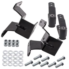 Rear 4" Drop Shackles Hangers Lowering Kit For GMC C15 Chevy C10 73-87