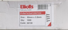 DIY materials: E-Fix Black fine Drywall Collated Screws 1000 50x3.5mm, (x4)Boxes