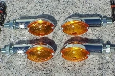 Kawasaki Z KZ 650 750 900 1000 Vulcan 800 1500 1600 Chrome/Amber CE TURN SIGNALS