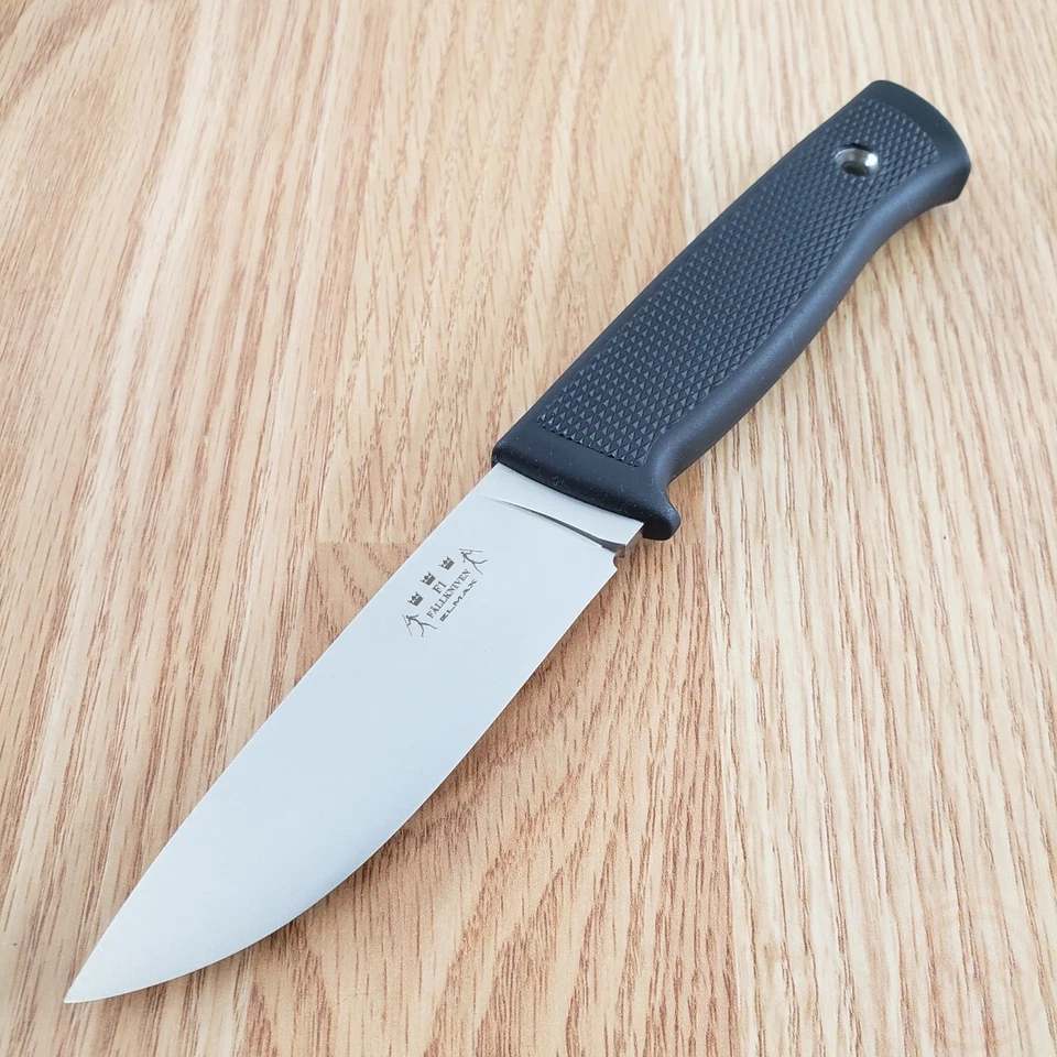 Cuchillo fijo Fallkniven F1 hoja de acero satinado Elmax mango negro Thermorun Foto 3 de 4