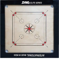 Synco SYN6 36x36 inch 4mm Chakri Back Full Size Carrom Board International...