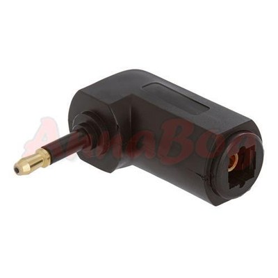 Toslink Mini Plug to Jack Adapter Optical Digital Audio Cable Angled Converter
