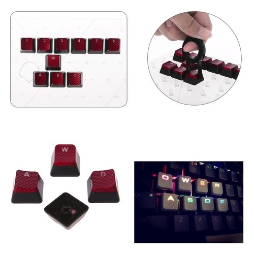 10Pcs/Pack Keycaps for Corsair K65 K70 K95 G710 RGB STRAFE Mechanical Keyboard