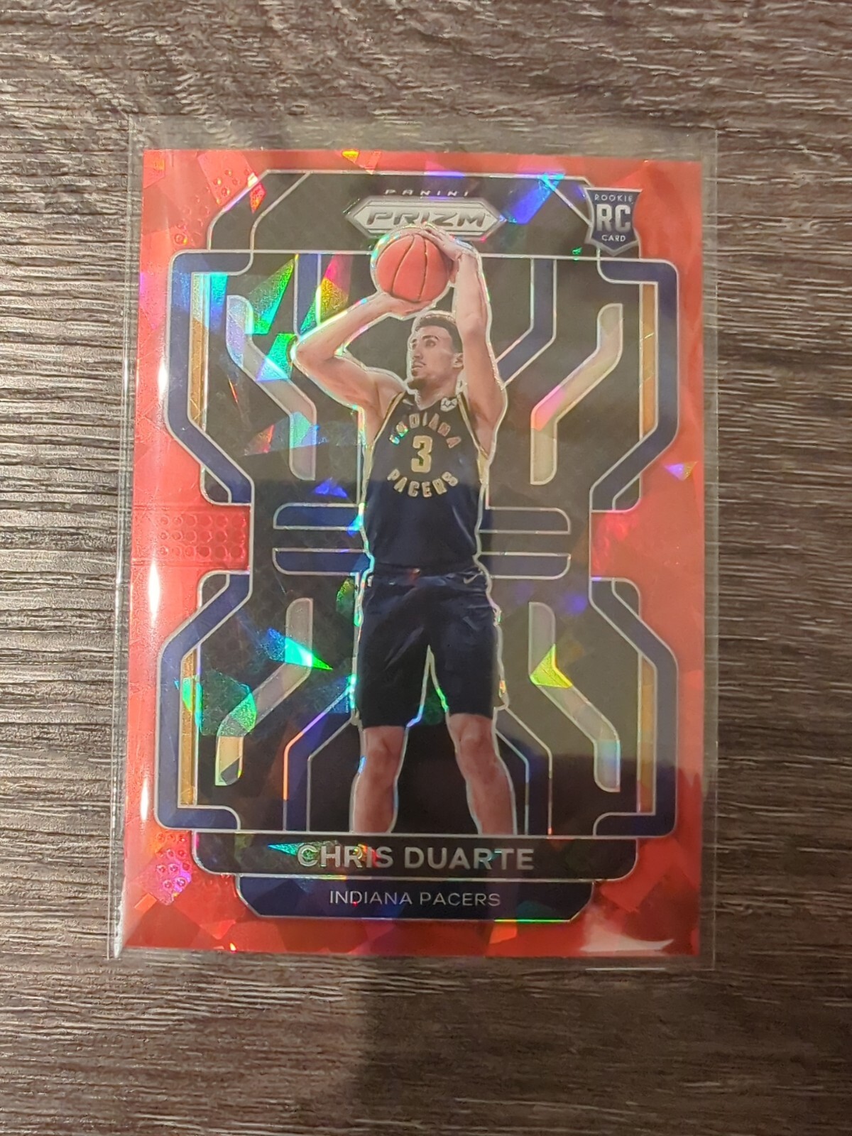 2021-22 Panini Prizm Red Ice Prizm Chris Duarte #315 Rookie RC Pacers