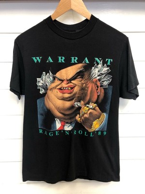 89  Warrant Rage N Roll Filthy Rich Band Shirt Doubleside SG491