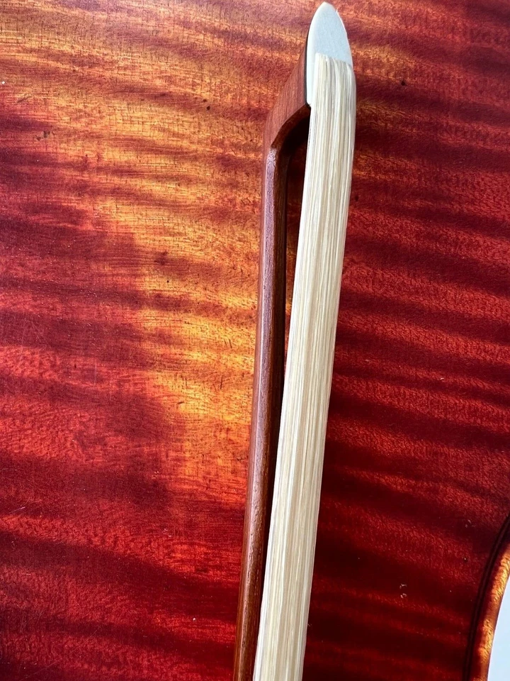 Violin Bow Size 1/10 Octagonal Stick, Real Horse Hair Ebony Frog - Image 2 of 4