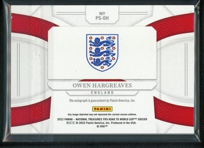 2022 OWEN HARGREAVES 83/99 AUTO PANINI NATIONAL TREASURES FIFA 