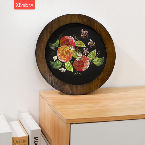 8 Inch Wood Embroidery Hoop Frame, round Wood Embroidery Display with 8 Inch Emb - Picture 7 of 7
