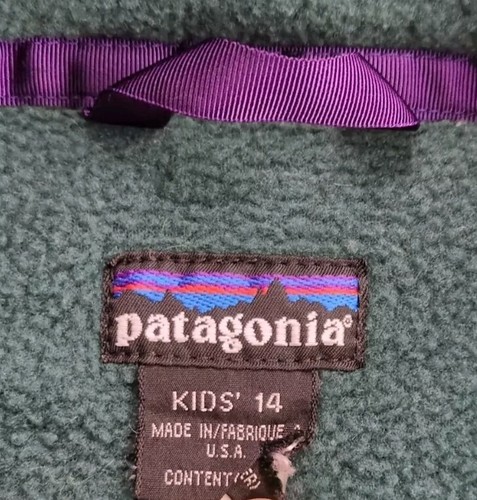 Vintage Patagonia 1/2 Zip Fleece Pullover Made In USA Jacket Youth Size 14 - Picture 4 of 5