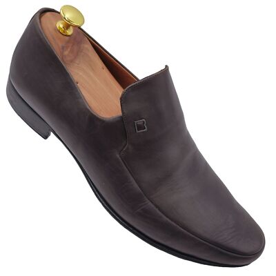 Bally Men’s Chocolate Brown Leather Slip-On Loafers BALLY Brown Slip On Soft Leather Loafers Men main image 2