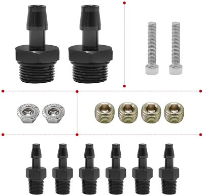 6 Port Vacuum Block Intake Manifold - Aluminum Turbo Boost Racing Manifold Kit