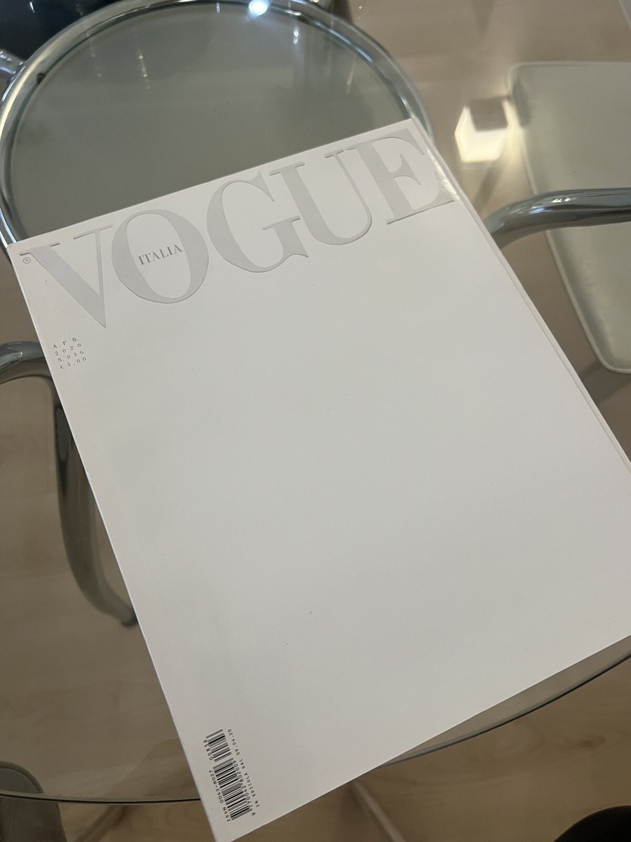 Vogue Italia - White Cover - April 2020 - Extremely Rare | eBay UK