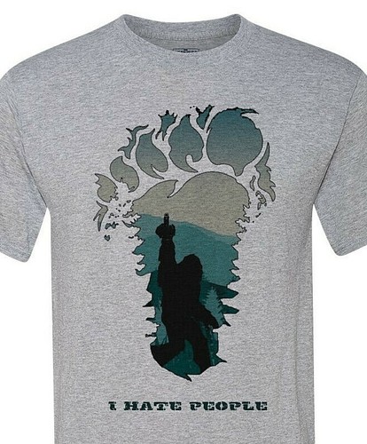 bigfoot i hate people shirt