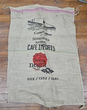 Cafe Do BRASIL Carmo Coffees Dream Coffee Bean Burlap Bag Sack Wall Art 29”x 36"