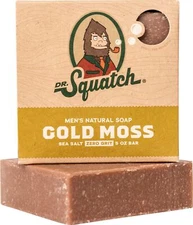 Dr. Squatch All Natural Bar Soap for Men with Zero Grit Gold Moss