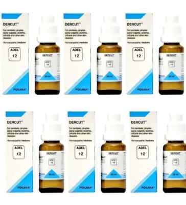 ADEL 12 Skin Drops Pack of 6 Natural Homeopathic Remedy for Healthy Clear Skin