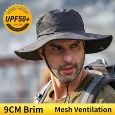 Summer UV Protection Sun Hats Bucket Cap With Neck Face Flap For Fishing Hiking
