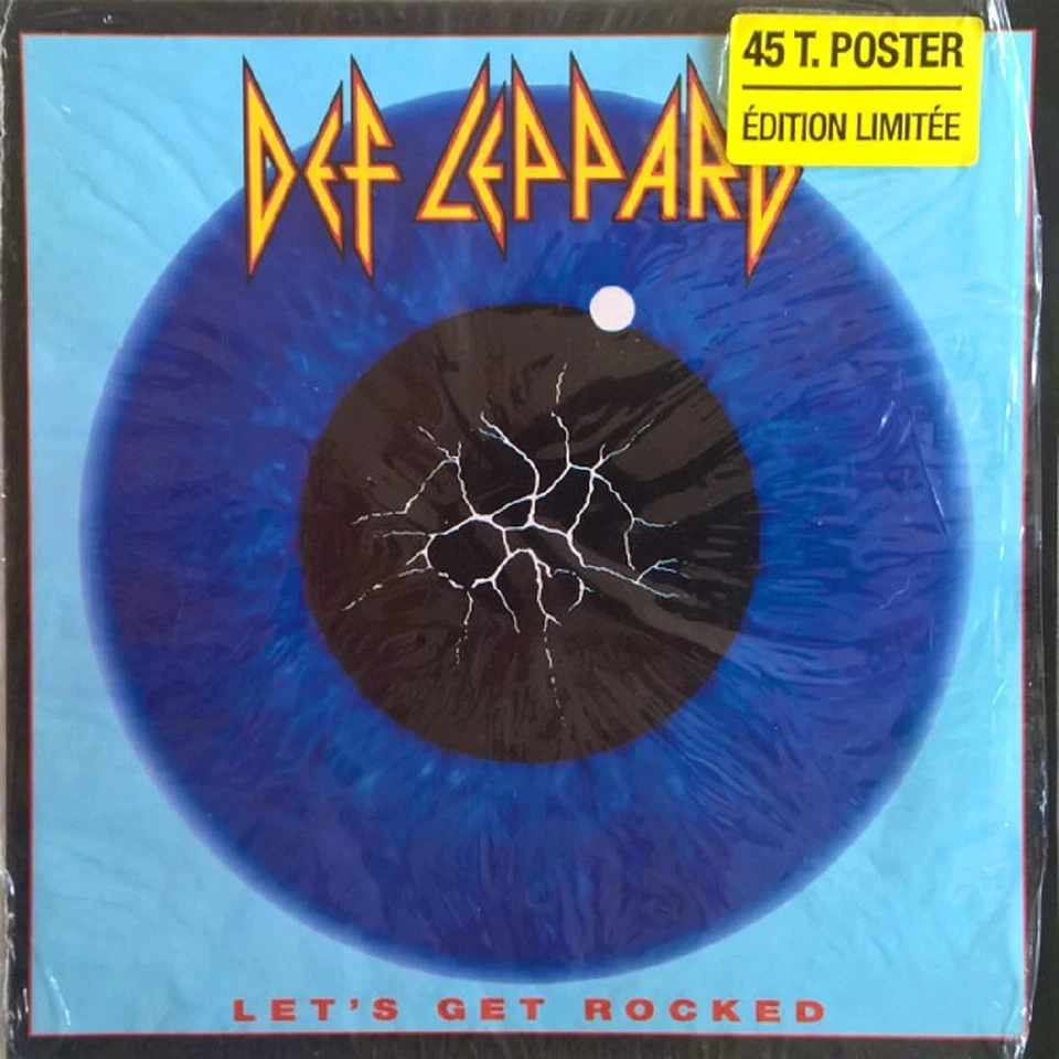 DEF LEPPARD - Let's Get Rocked - Vinyl Single + Poster - Ltd. Original 1992 Ex ! - Photo 2/4