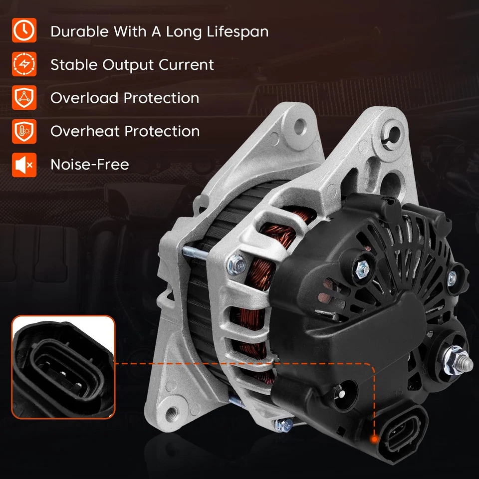 Alternador nuevo para Hyundai Elantra 2007-2012 Kia Soul Spectra Sportage 2007-2011 Foto 3 de 4