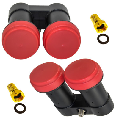 RED OPTICUM Monoblock LNB SINGLE   HOTBIRD + ASTRA   Doppel LNC LMB 2 Sat 0,1dB