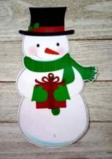 snowman christmas wall safe sticker holiday 10 inch 1pc new