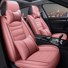 Luxury Leather Car 5 Seat Covers Front Rear Full Set Cushion Protector Universal Luxury Leather Car 5 Seat Covers Front Rear Full Set Cushion Protector Universal