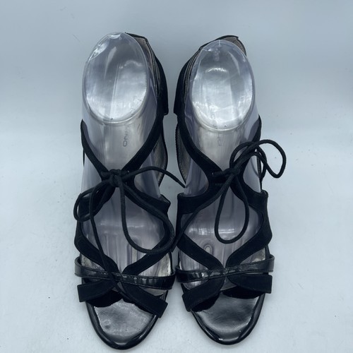 Bandolino Women's Faux Suede Junus Strappy Lace Up Open Toe Pumps Heels Size 10M - Picture 7 of 9