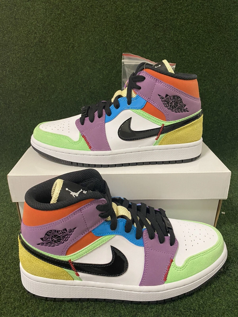 Nike Air Jordan 1 Mid SE Multi-Color Lightbulb Size 8 Women / 6.5