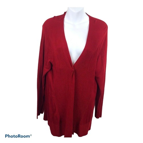 Chico's Cardigan Sweater Red Chico Size 