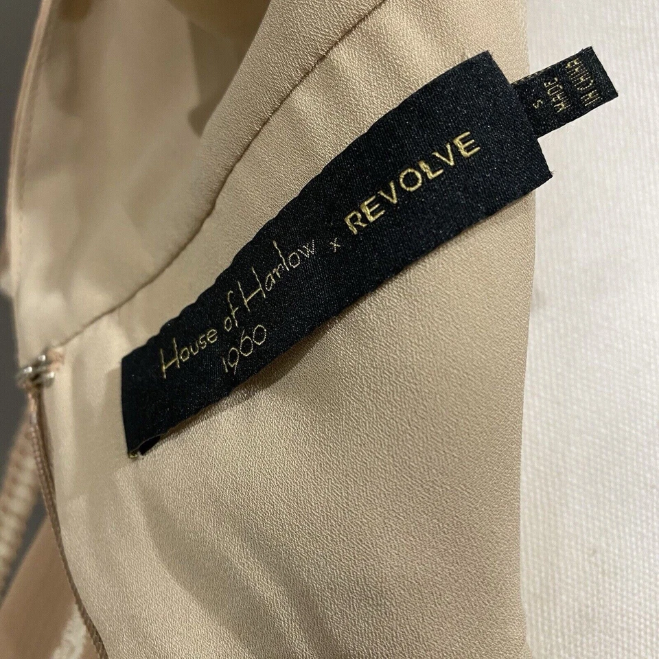 HOUSE OF HARLOW 1960 X REVOLVE Maxi Tiered Dress Size 8 Embroidered Keyhole Neck - image 3 of 3