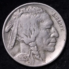 1927-S Buffalo Nickel CHOICE VF+ FREE SHIPPING E638 SNF