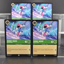 Disney Lorcana Minnie Mouse - Spinning Skater 72/204 Winterspell Common 4 Cards