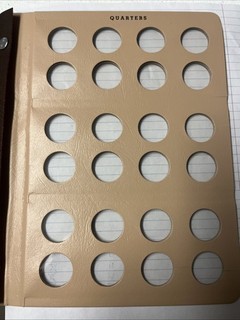 Dansco Extra Album Page Quarters 20 Blank Slots No Date also Nickels and Cents