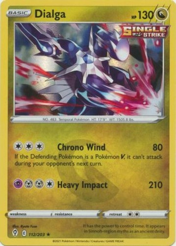 Dialga - 112/203 - Holo Rare (Near Mint) Evolving Skies - Dragon Pokémon