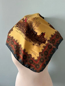 S21# Gucci foulard en soie multicolore gavroche 16 pouces fabriqué en Italie a des poulies