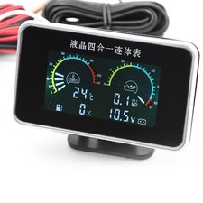Car Truck Universal Gauge Oil Pressure Fuel Gauge Water Temperature Voltmeter