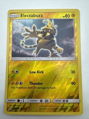 REVERSE HOLO Pokemon Sun & Moon Ultra Prism TCG Card Electabuzz 43/156