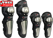 Knee Pads Elbow Pads Stainless Steel Motorcycle Elbow Knee Shin Guards Protector