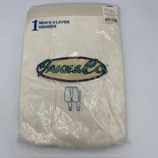 VTG Jake & Co Off White Thermal Long John Bottoms SZ XL Base Layer Pants New