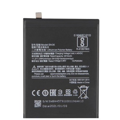 BN36 Replacement Battery 3010 mAh For Xiaomi Mi A2 Mi 6X M1804D2SG M1804D2SI